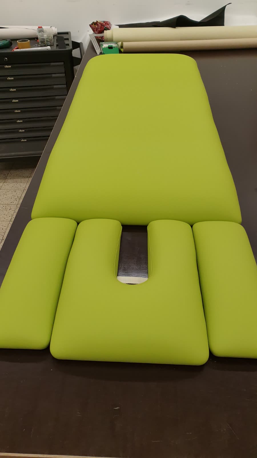 Grüne Liegenpolster Set komplett